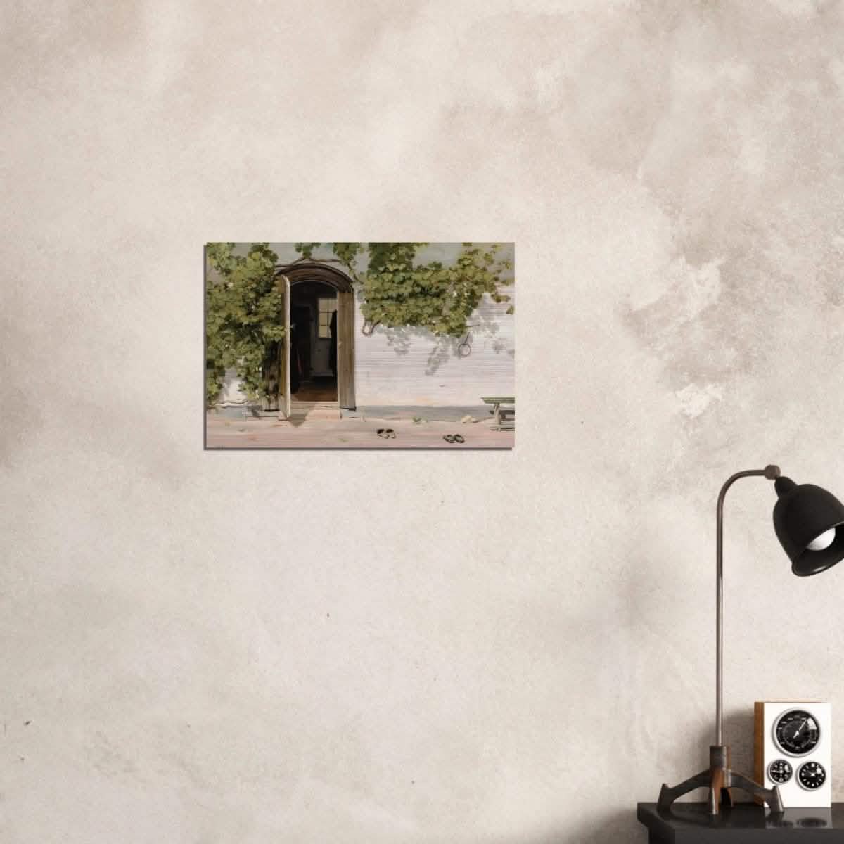 Entrance by Martinus Rorbye - Brushed Aluminum Print - 40x60 cm / 16x24″ -