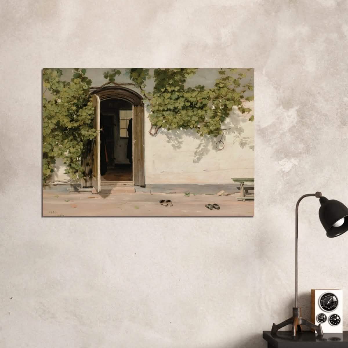 Entrance by Martinus Rorbye - Wood Prints - 70x100 cm / 28x40″ - 20 mm