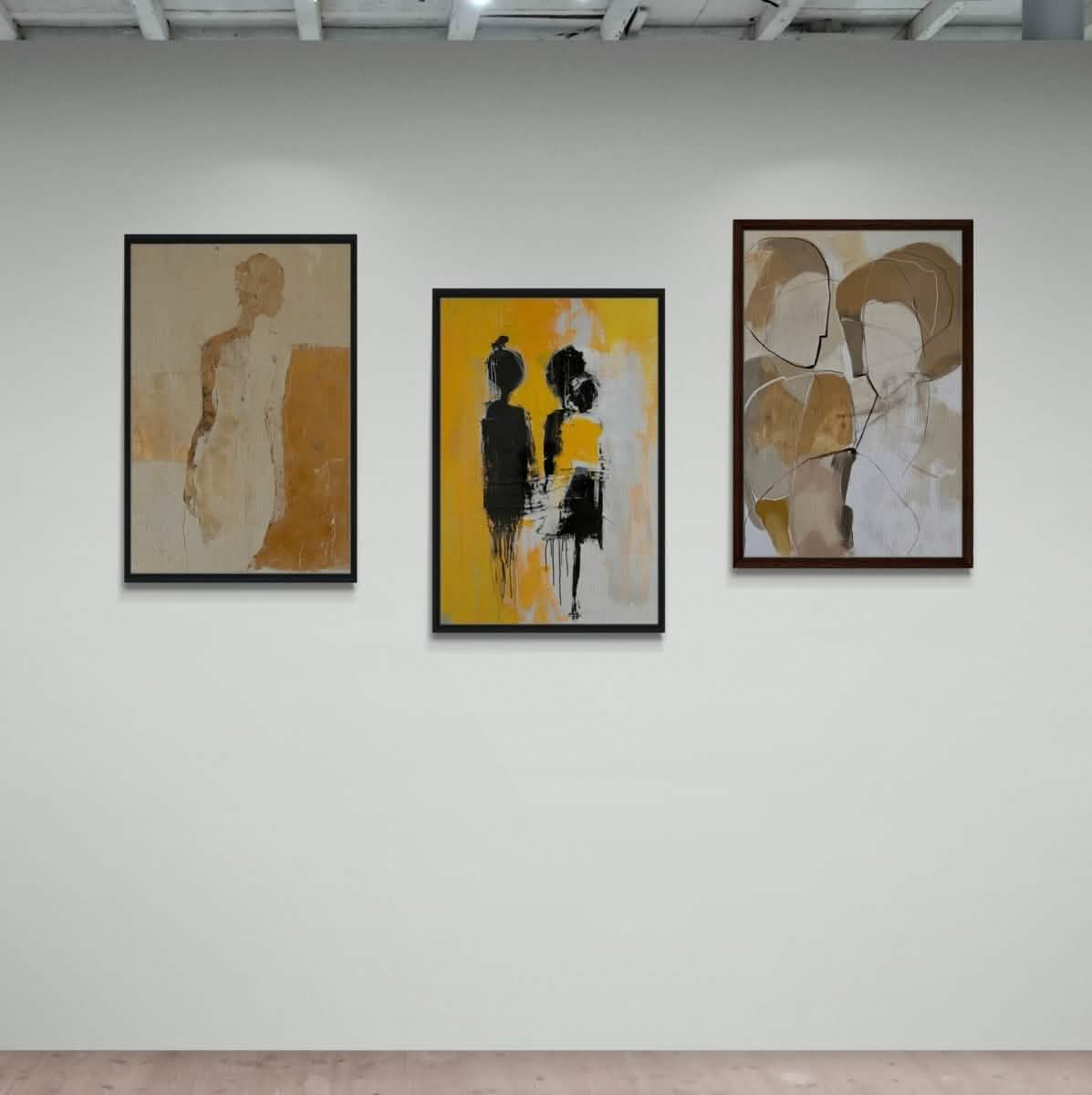 Essence of Humanity: Minimalist Trio Canvas Bundle V02 - Canvas - 30X45 CM / 12X18″ -