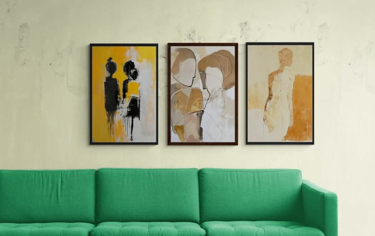 Essence of Humanity: Minimalist Trio Canvas Bundle V02 - Canvas - 30X45 CM / 12X18″ -