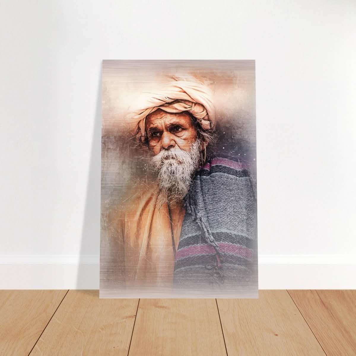 Eternal Wisdom | Contemporary Portrait Art print | Cultural Realism - Brushed Aluminum Print - 30x45 cm / 12x18″ -
