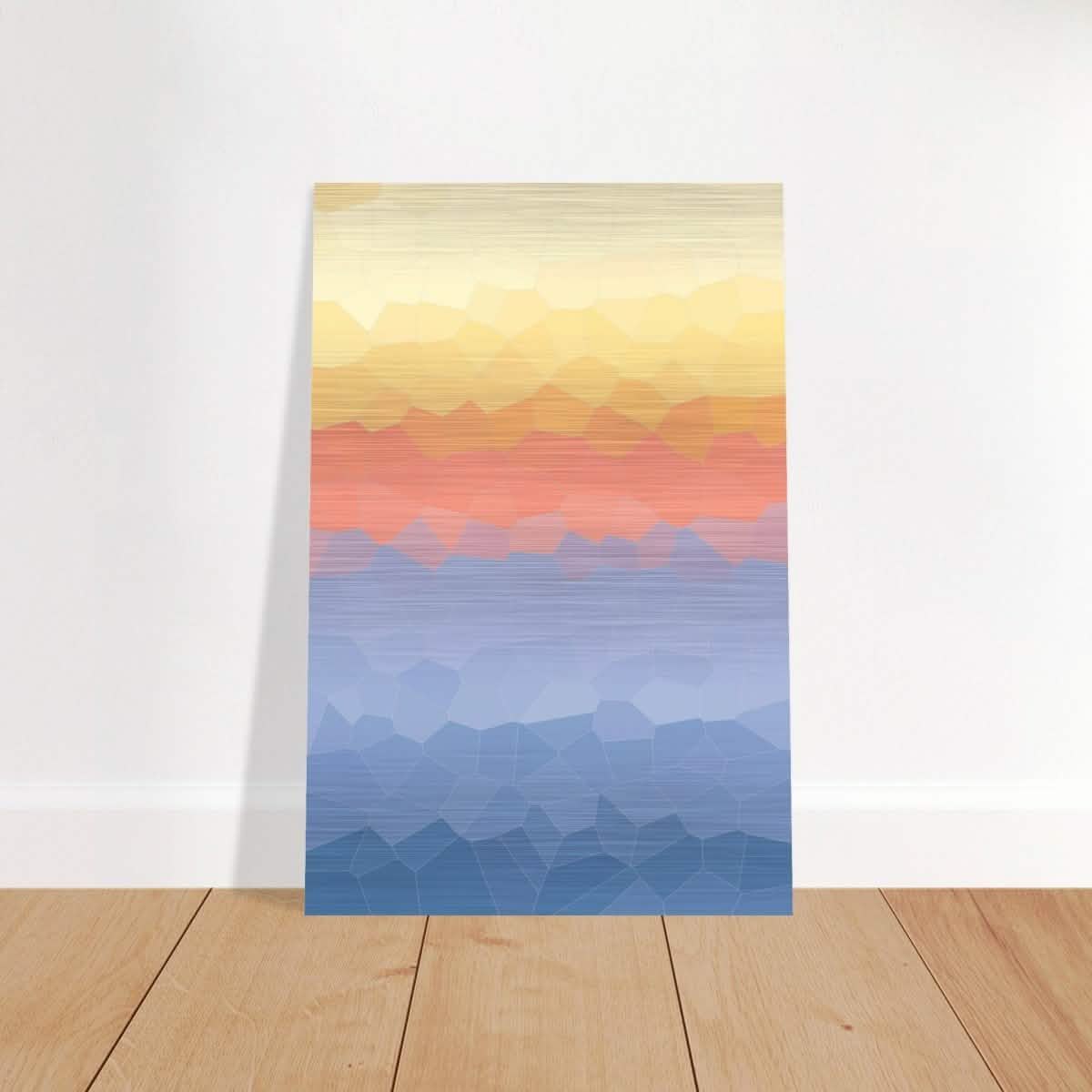 Ethereal Horizon: A Symphony of Color & Light | Abstract Wall art print - 50x75 cm / 20x30″ - Brushed Aluminum Print -