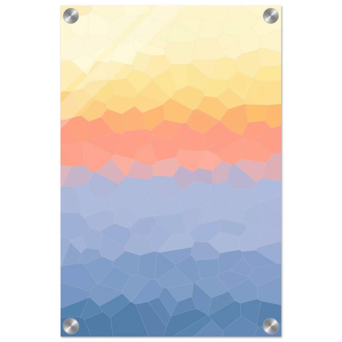 Ethereal Horizon: A Symphony of Color & Light | Abstract Wall art print - 30x45 cm / 12x18″ - Acrylic Print -