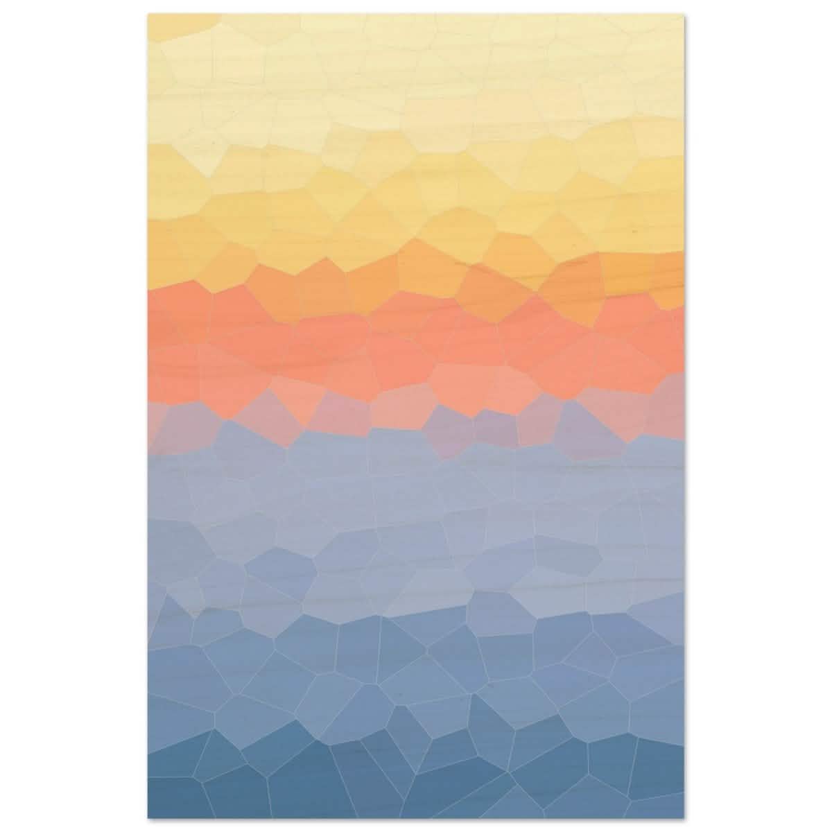 Ethereal Horizon: A Symphony of Color & Light | Abstract Wall art print - 40x60 cm / 16x24″ - Wood Prints -