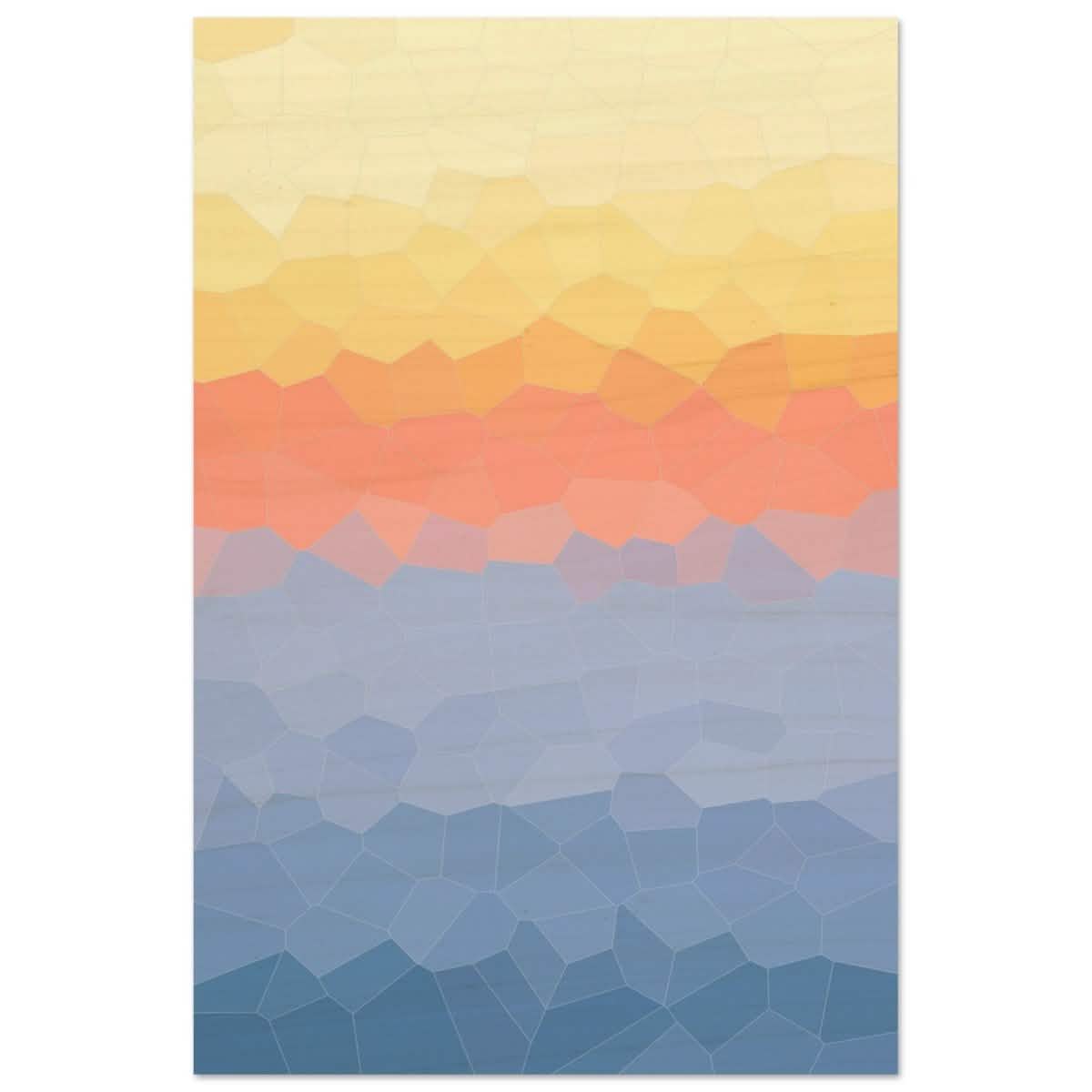 Ethereal Horizon: A Symphony of Color & Light | Abstract Wall art print - 60x90 cm / 24x36″ - Wood Prints -