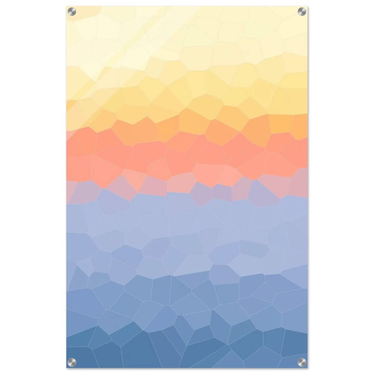 Ethereal Horizon: A Symphony of Color & Light | Abstract Wall art print - 60x90 cm / 24x36″ - Acrylic Print -