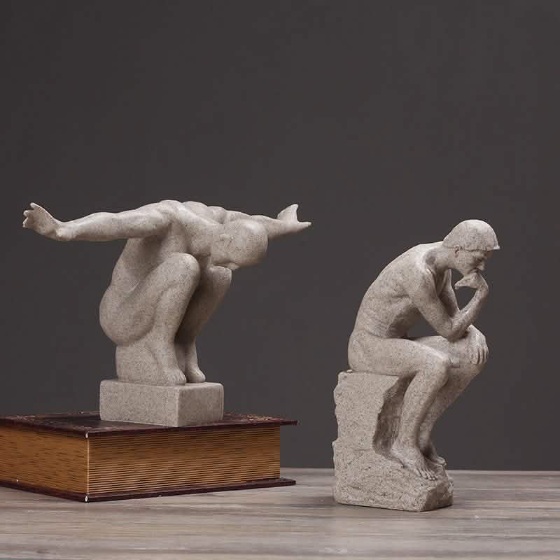 European Thinker Resin Sculpture - The Thinker -