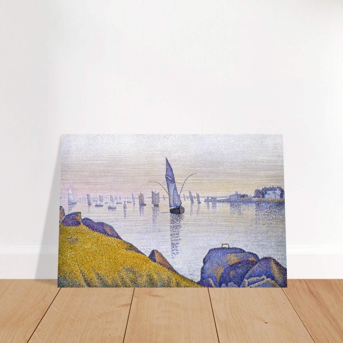 Evening Calm, Concarneau, Opus 220 (Allegro Maestoso) (1891) by Paul Signac | Vintage Wall art print - Brushed Aluminum Print - 30x45 cm / 12x18″ -
