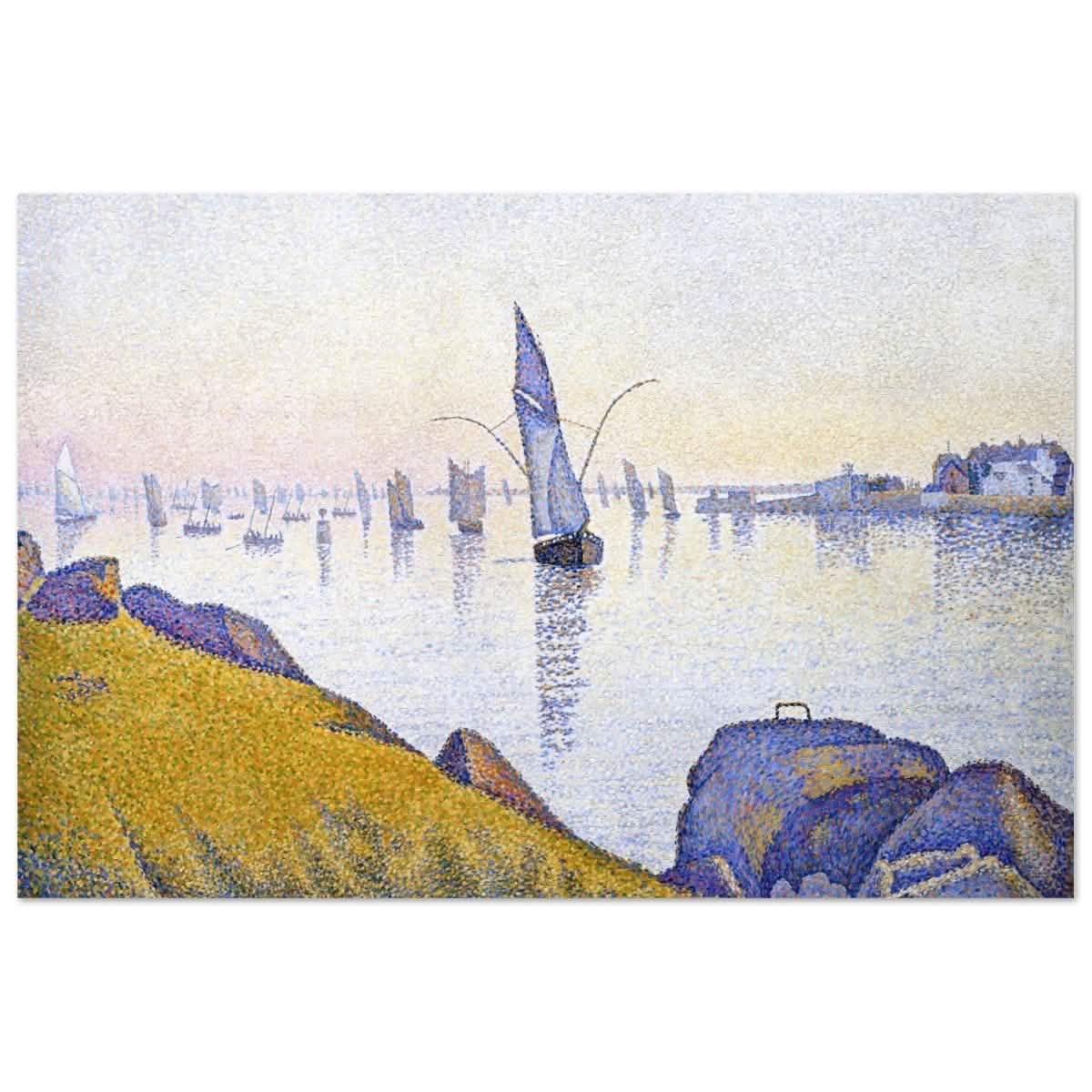Evening Calm, Concarneau, Opus 220 (Allegro Maestoso) (1891) by Paul Signac | Vintage Wall art print - Aluminum Print - 30x45 cm / 12x18″ -