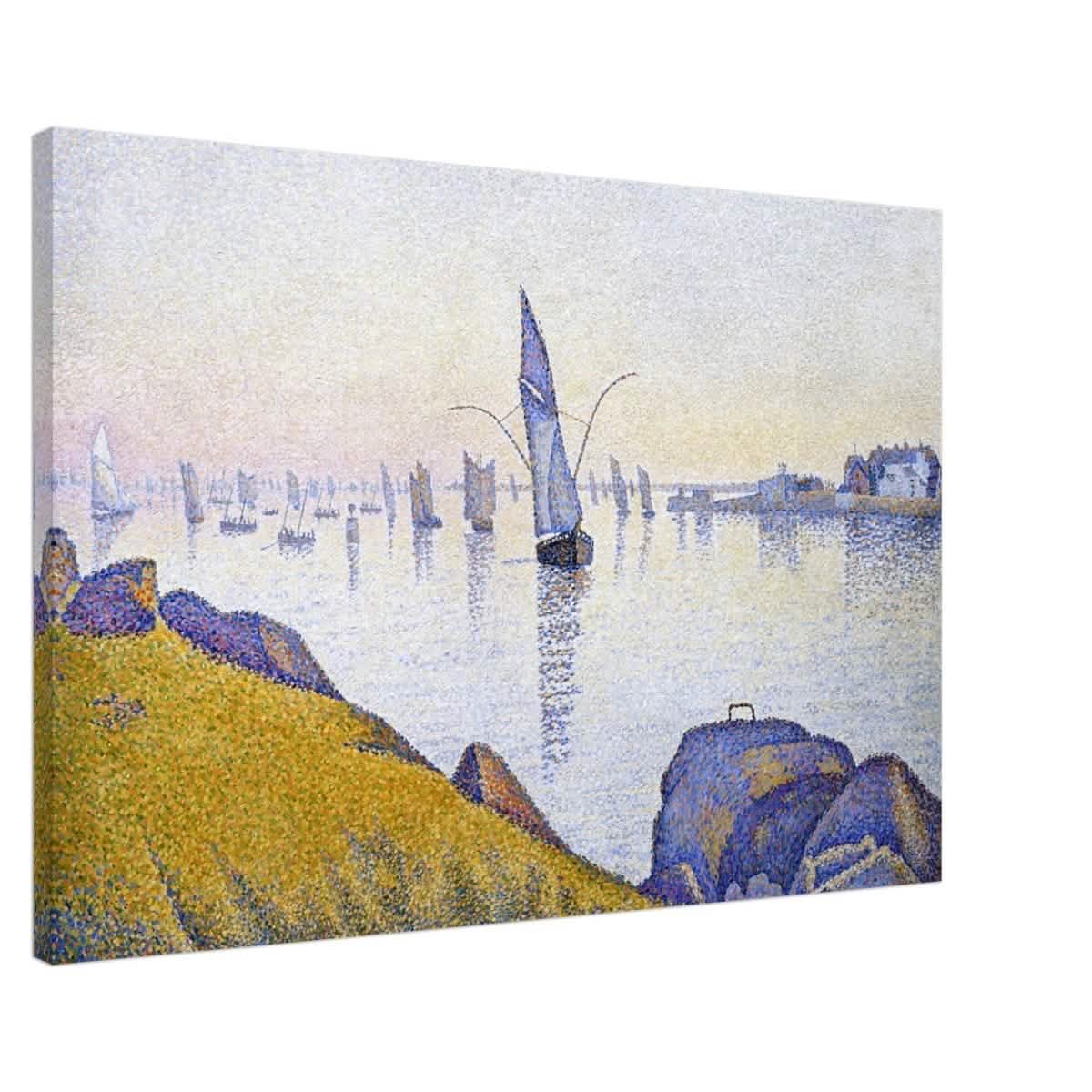Evening Calm, Concarneau, Opus 220 (Allegro Maestoso) (1891) by Paul Signac | Vintage Wall art print - Canvas - 60x90 cm / 24x36″ -