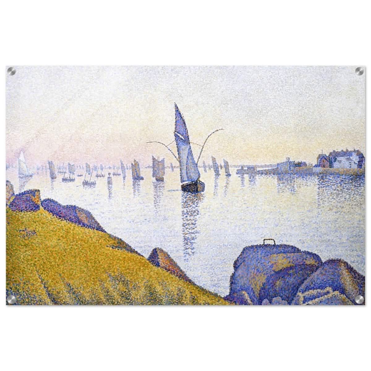 Evening Calm, Concarneau, Opus 220 (Allegro Maestoso) (1891) by Paul Signac | Vintage Wall art print - Acrylic Print - 60x90 cm / 24x36″ -
