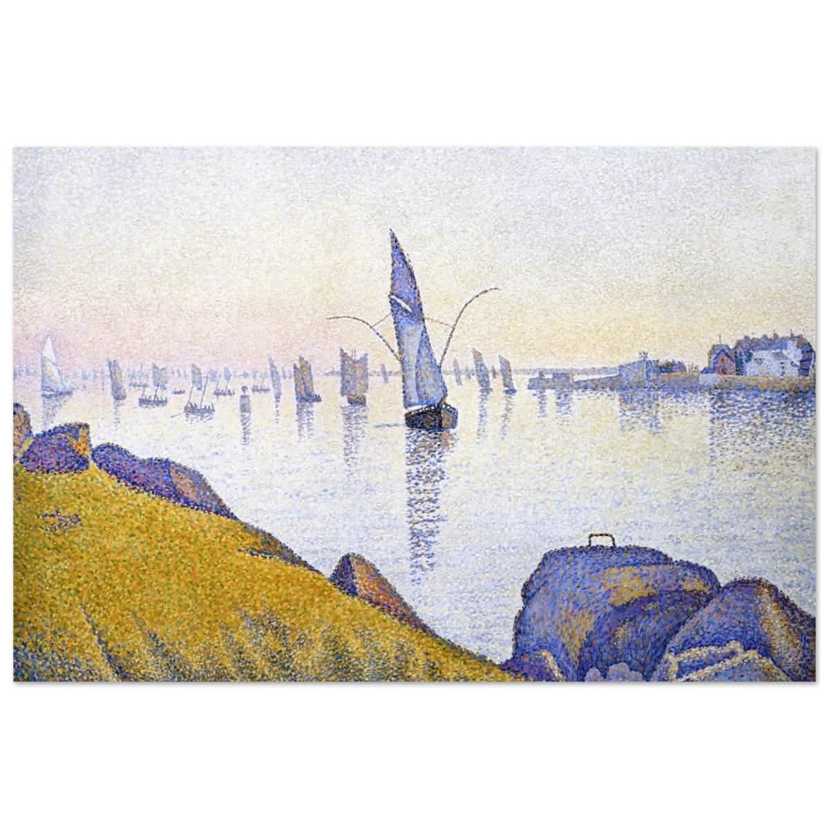 Evening Calm, Concarneau, Opus 220 (Allegro Maestoso) (1891) by Paul Signac | Vintage Wall art print - Aluminum Print - 60x90 cm / 24x36″ -