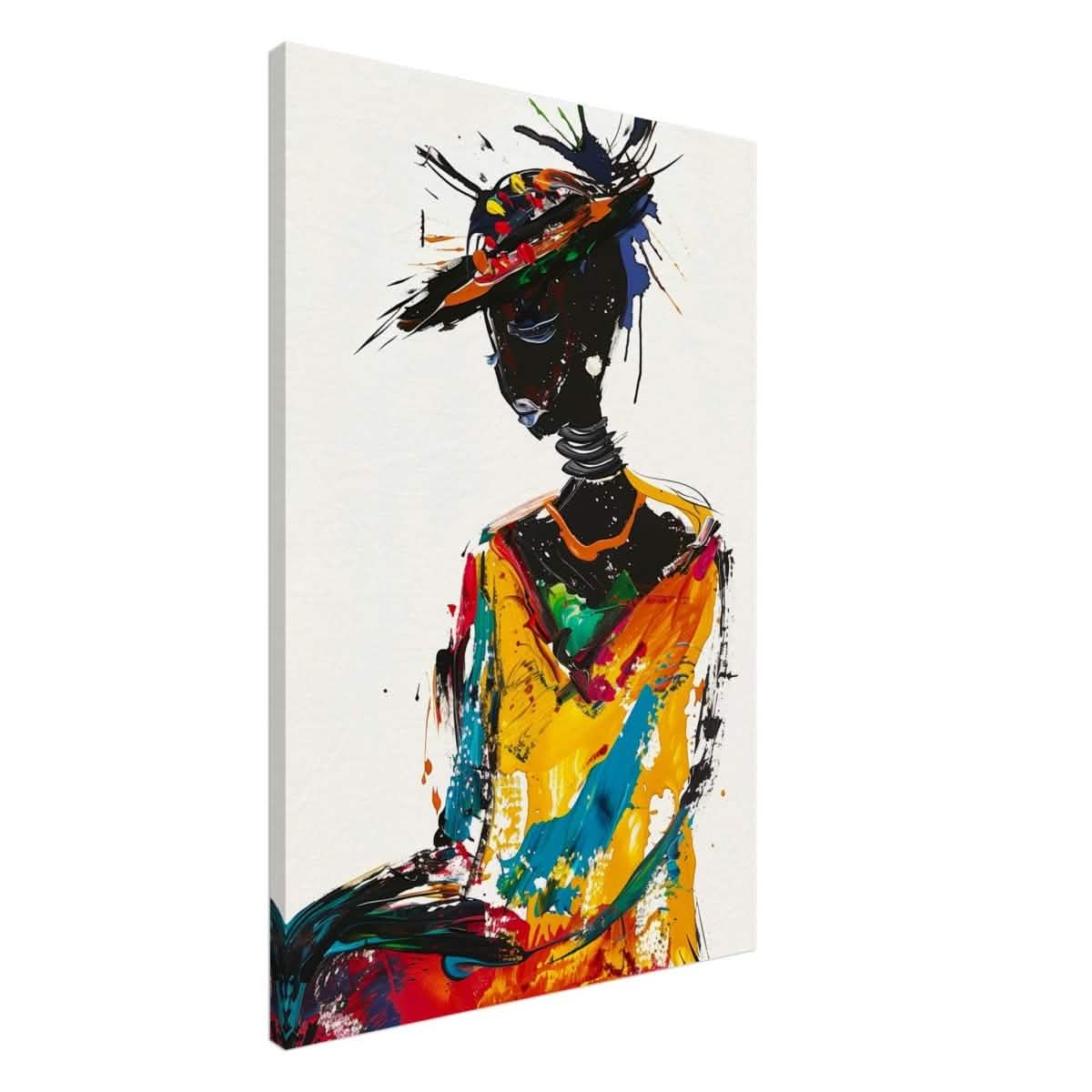 Expressive Harmony V1 | Abstract Expressionist Portraiture - Canvas - 30x45 cm / 12x18″ -