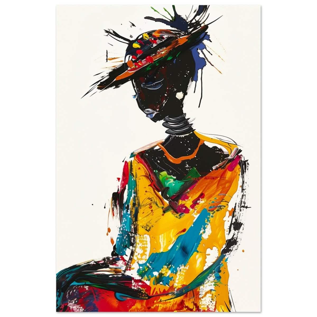 Expressive Harmony V1 | Abstract Expressionist Portraiture - Aluminum Print - 30x45 cm / 12x18″ -