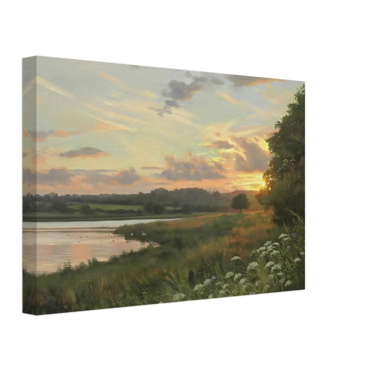 Eyebrook Sunset by Peter Barker - Canvas - 30x45 cm / 12x18″ - Thick