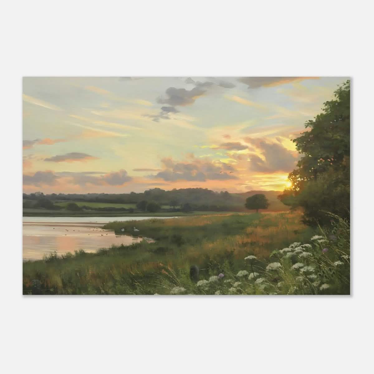 Eyebrook Sunset by Peter Barker - Aluminum Print - 30x45 cm / 12x18″ -