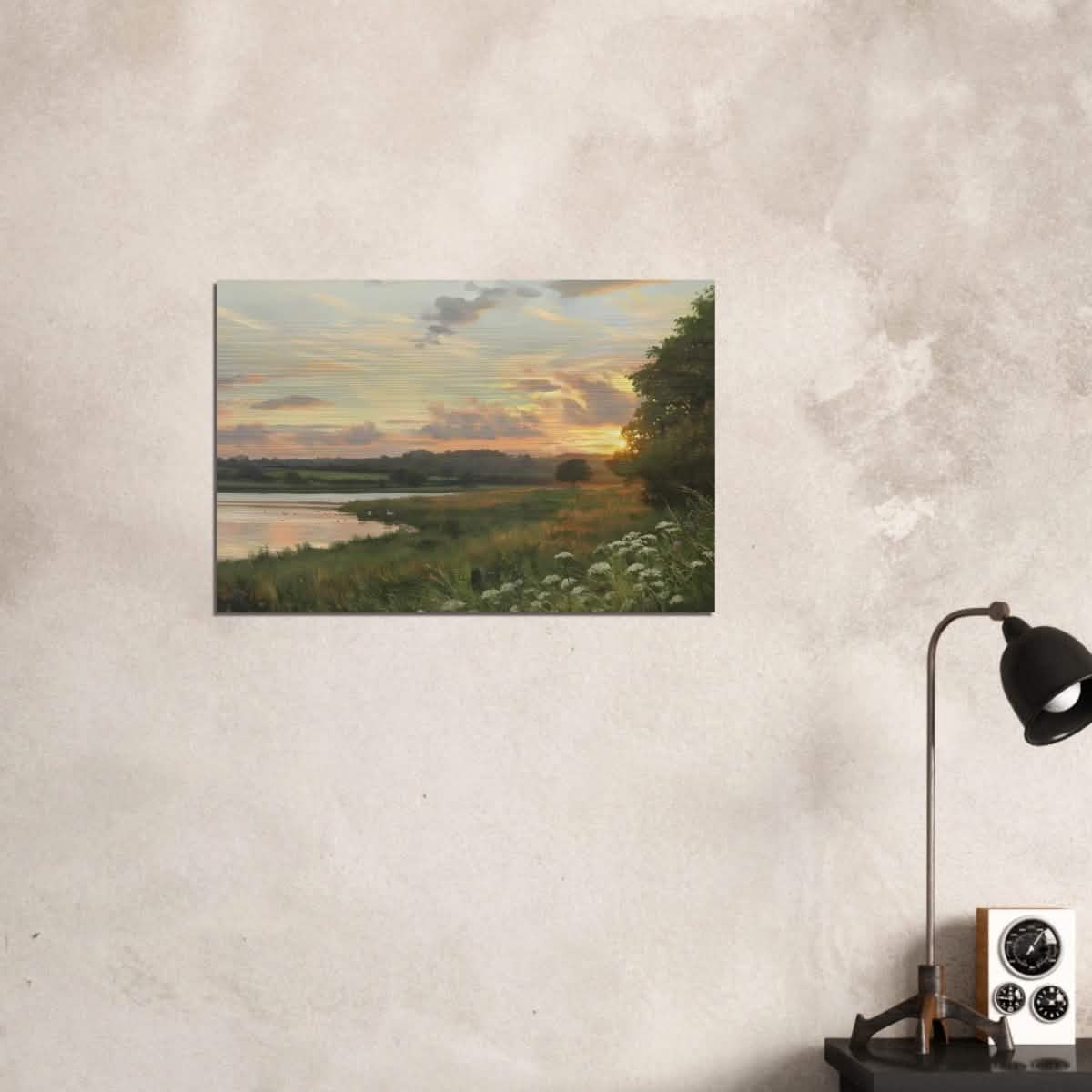 Eyebrook Sunset by Peter Barker - Brushed Aluminum Print - 50x75 cm / 20x30″ -