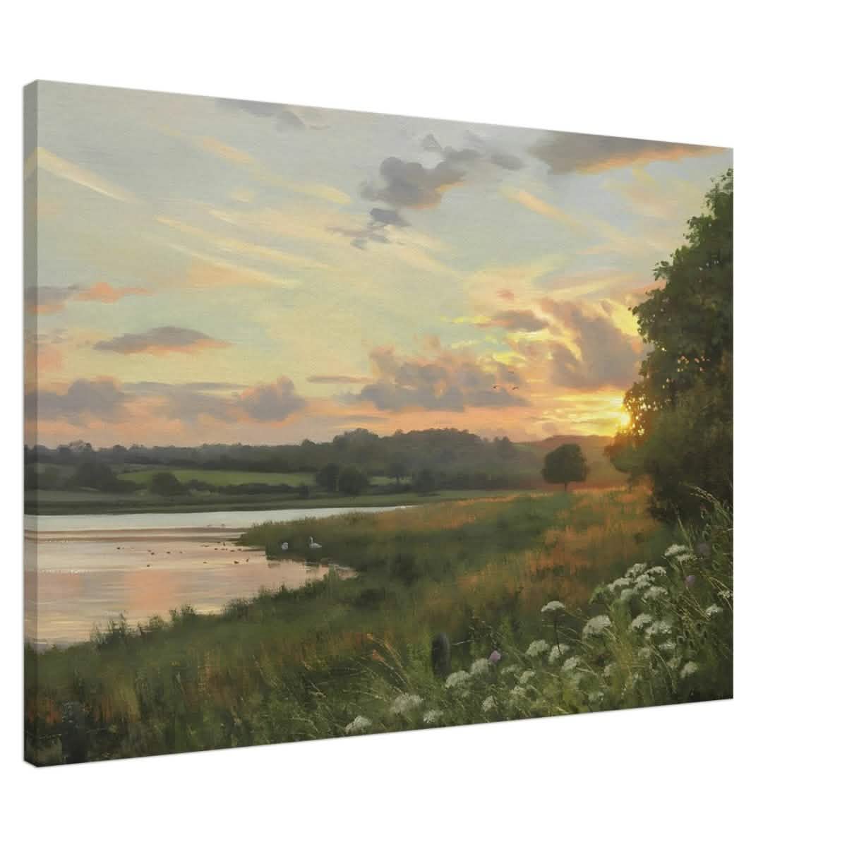 Eyebrook Sunset by Peter Barker - Canvas - 70x100 cm / 28x40″ - Slim