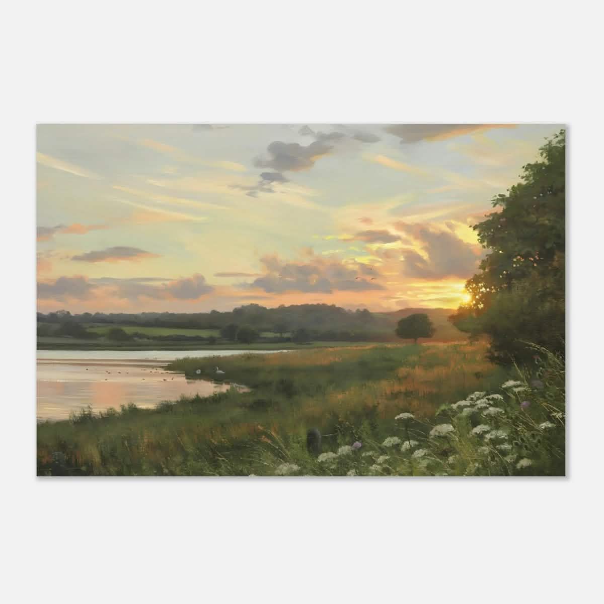 Eyebrook Sunset by Peter Barker - Aluminum Print - 40x60 cm / 16x24″ -
