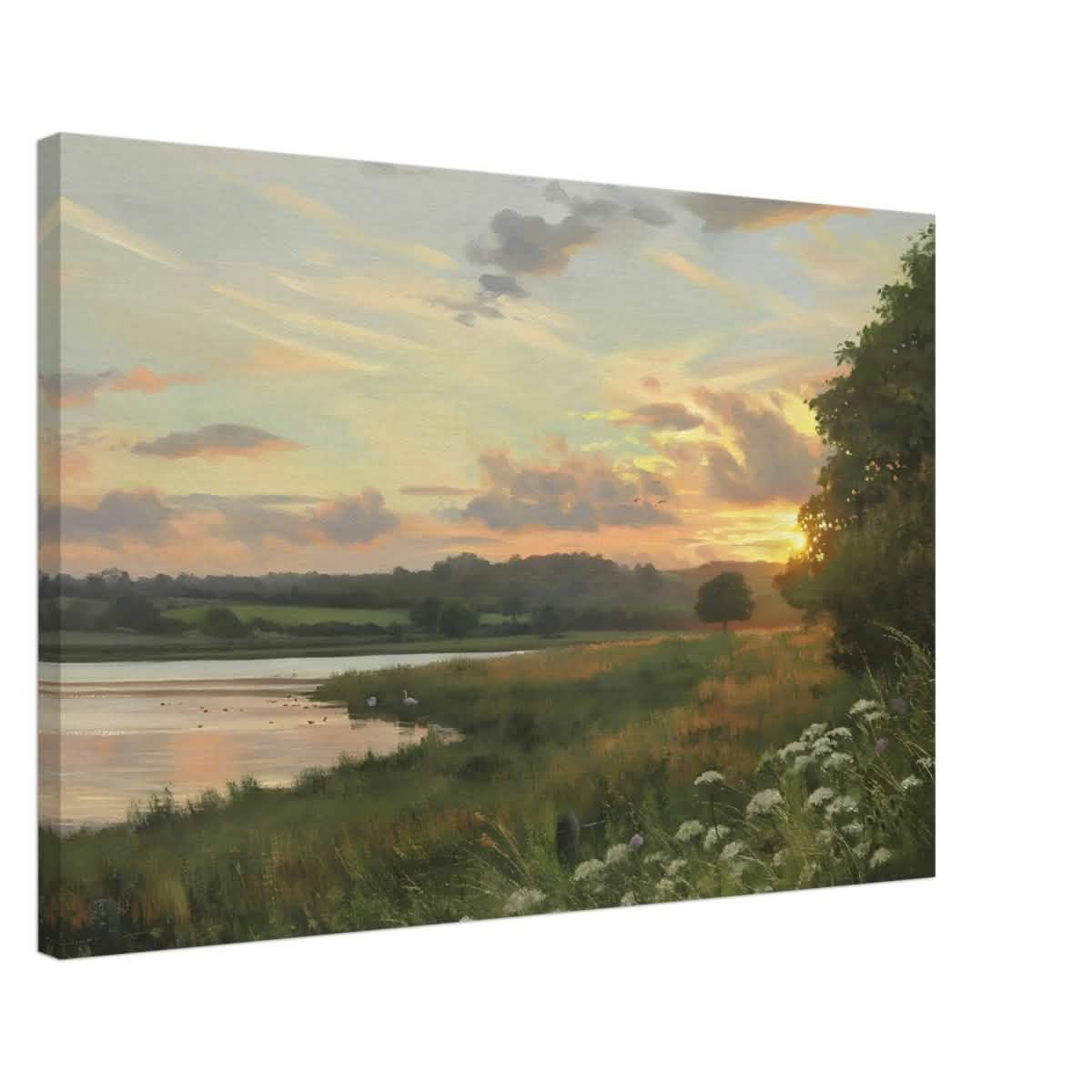 Eyebrook Sunset by Peter Barker - Canvas - 60x90 cm / 24x36″ - Thick