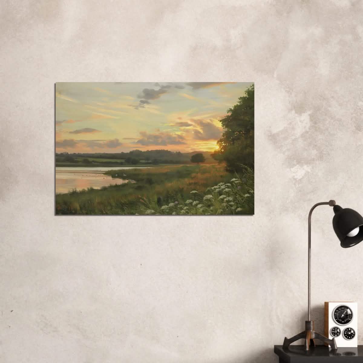 Eyebrook Sunset by Peter Barker - Wood Prints - 60x90 cm / 24x36″ - 10 mm