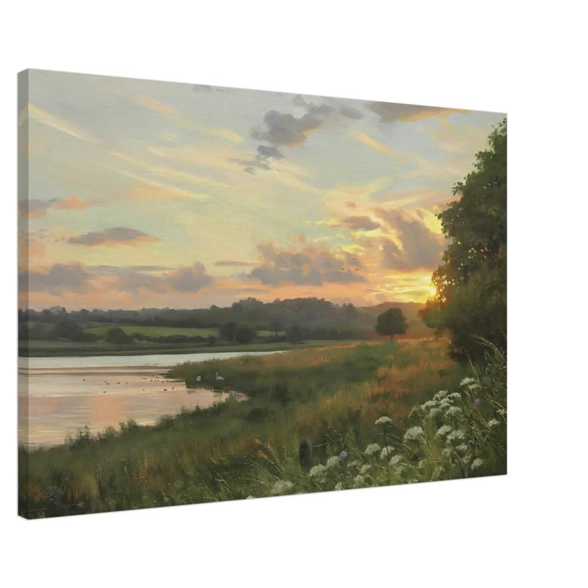 Eyebrook Sunset by Peter Barker - Canvas - 60x90 cm / 24x36″ - Slim