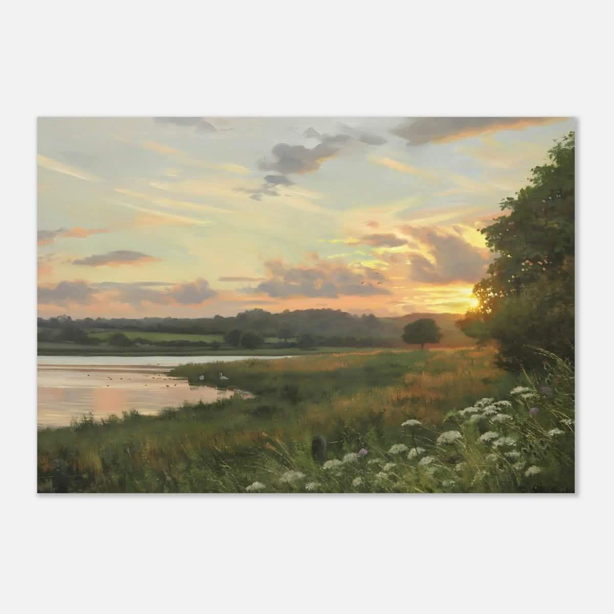 Eyebrook Sunset by Peter Barker - Aluminum Print - 70x100 cm / 28x40″ -