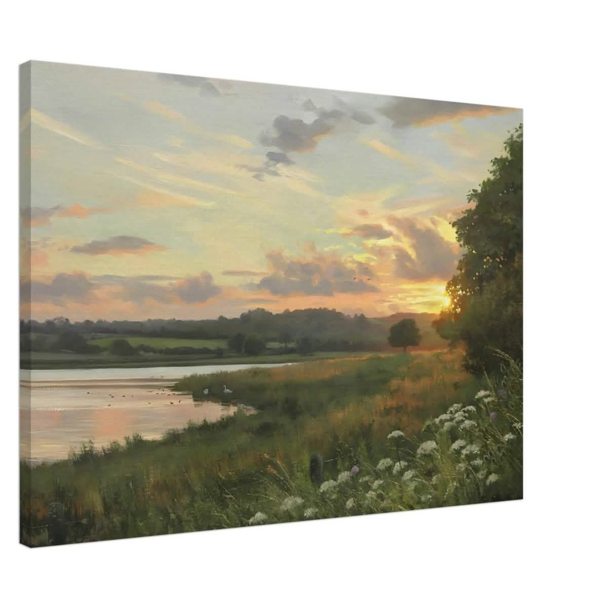 Eyebrook Sunset by Peter Barker - Canvas - 70x100 cm / 28x40″ - Thick