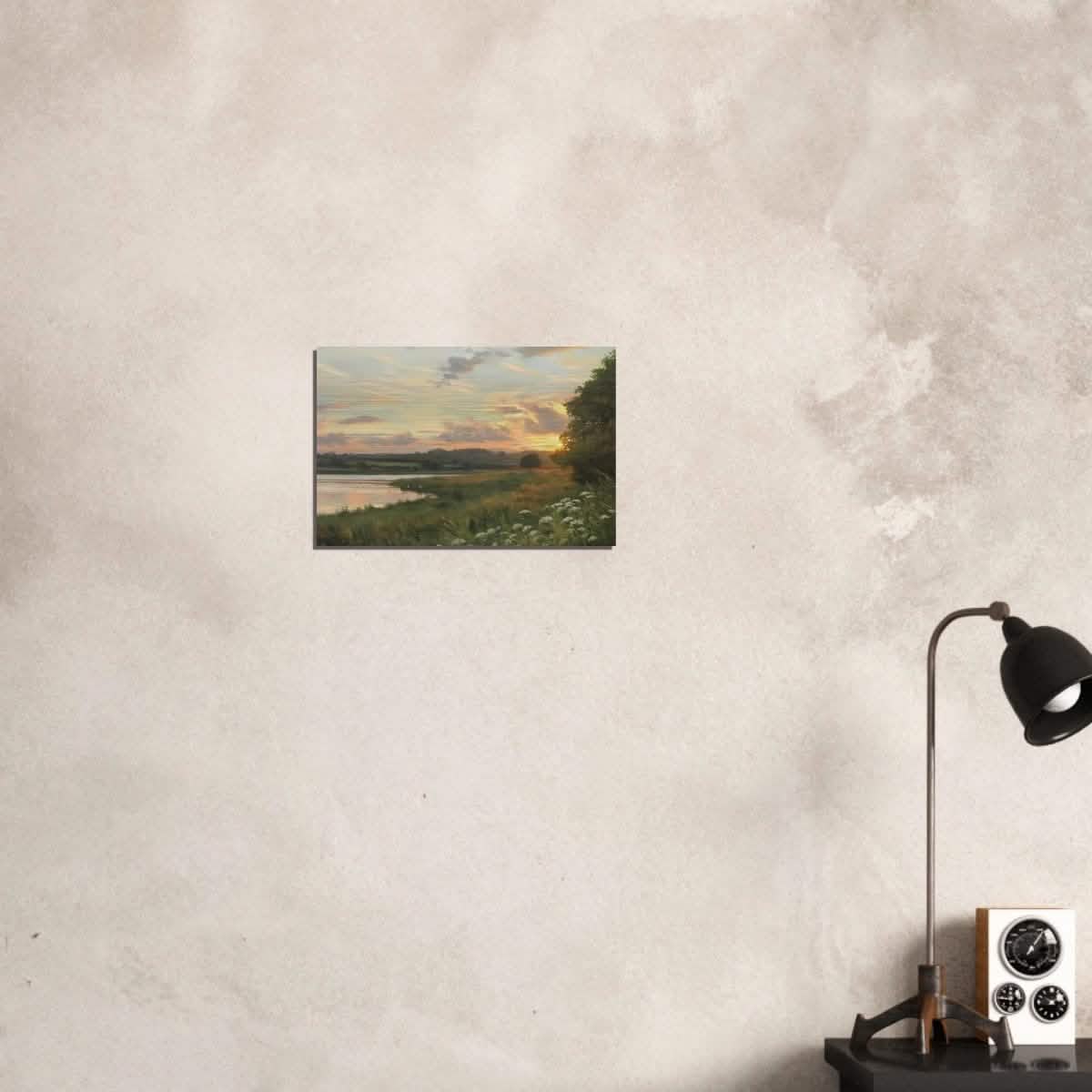 Eyebrook Sunset by Peter Barker - Brushed Aluminum Print - 30x45 cm / 12x18″ -