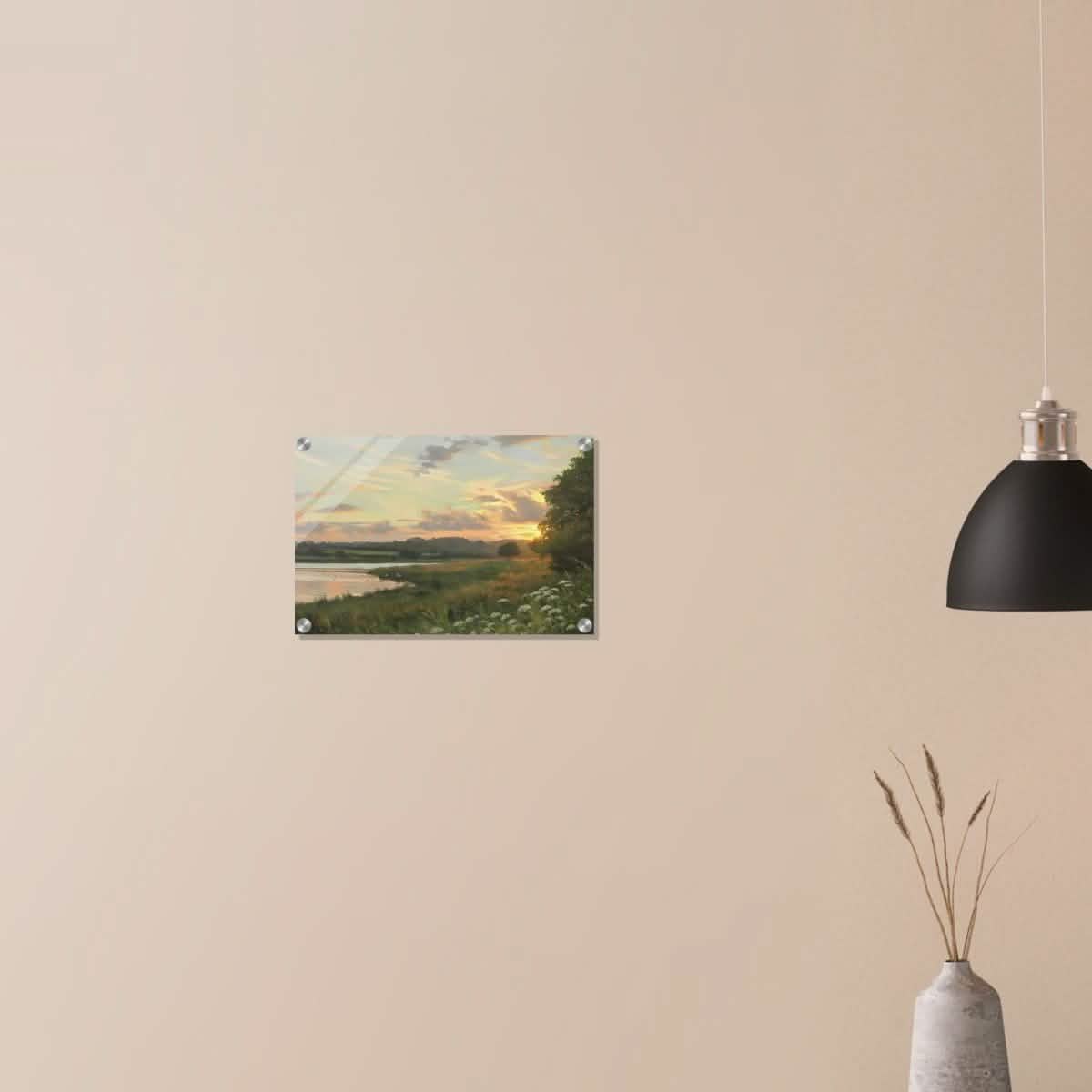 Eyebrook Sunset by Peter Barker - Acrylic Print - 30x45 cm / 12x18″ -