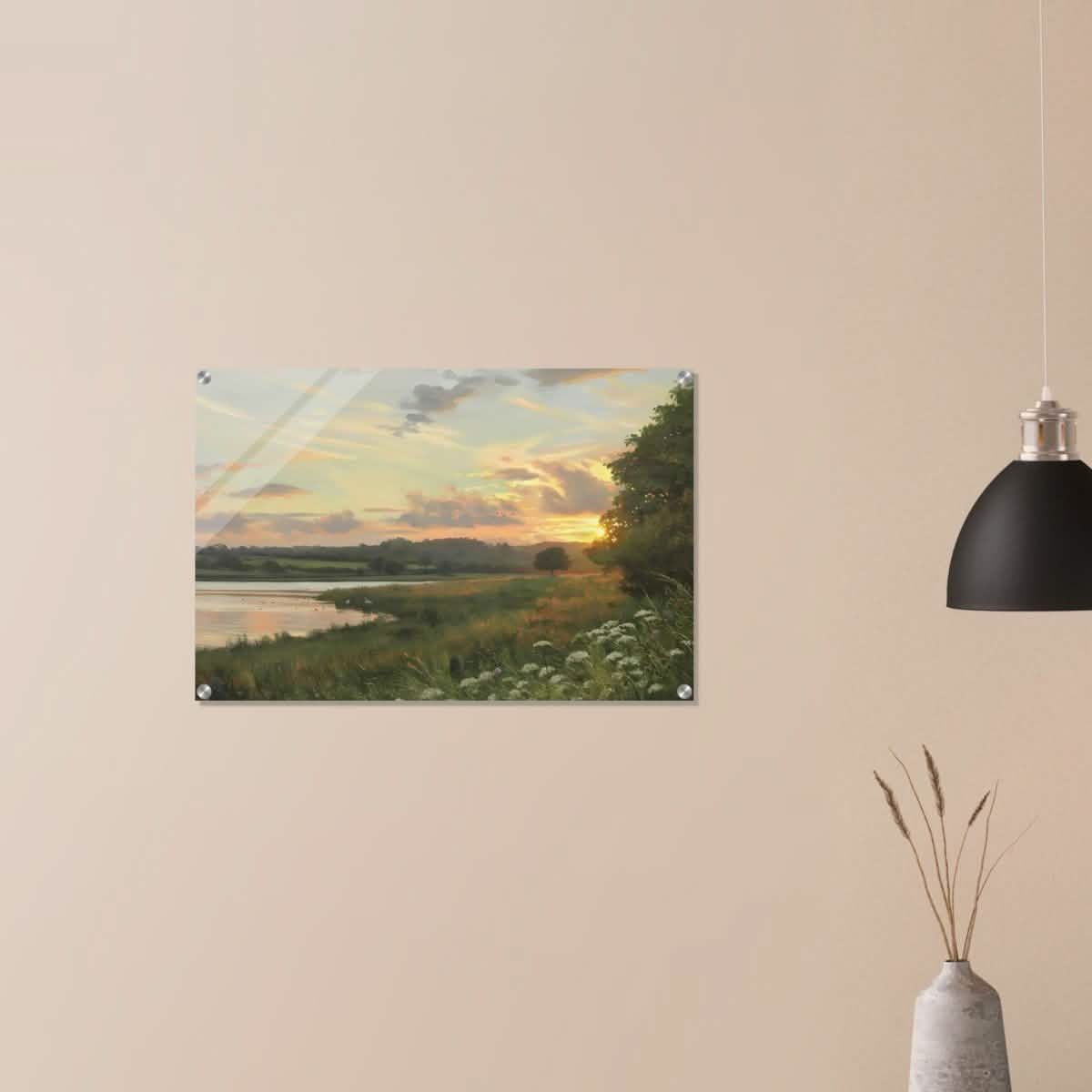 Eyebrook Sunset by Peter Barker - Acrylic Print - 50x75 cm / 20x30″ -