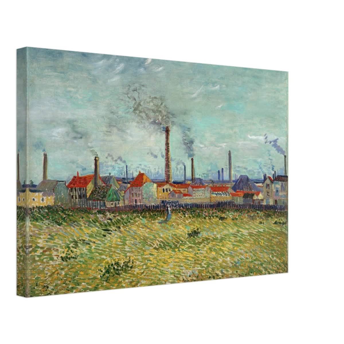 Factories at Asnières by Vincent van Gogh - Canvas - 40x60 cm / 16x24″ - Thick