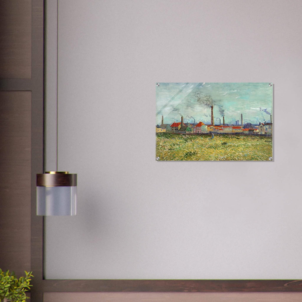 Factories at Asnières by Vincent van Gogh - Acrylic Print - 50x75 cm / 20x30″ -