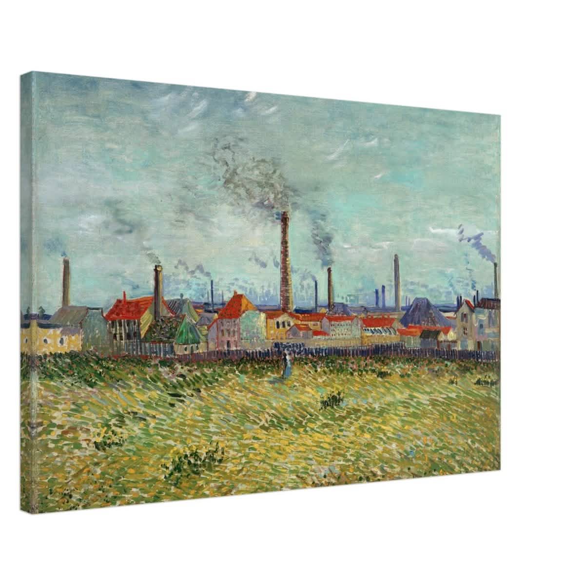 Factories at Asnières by Vincent van Gogh - Canvas - 60x90 cm / 24x36″ - Thick