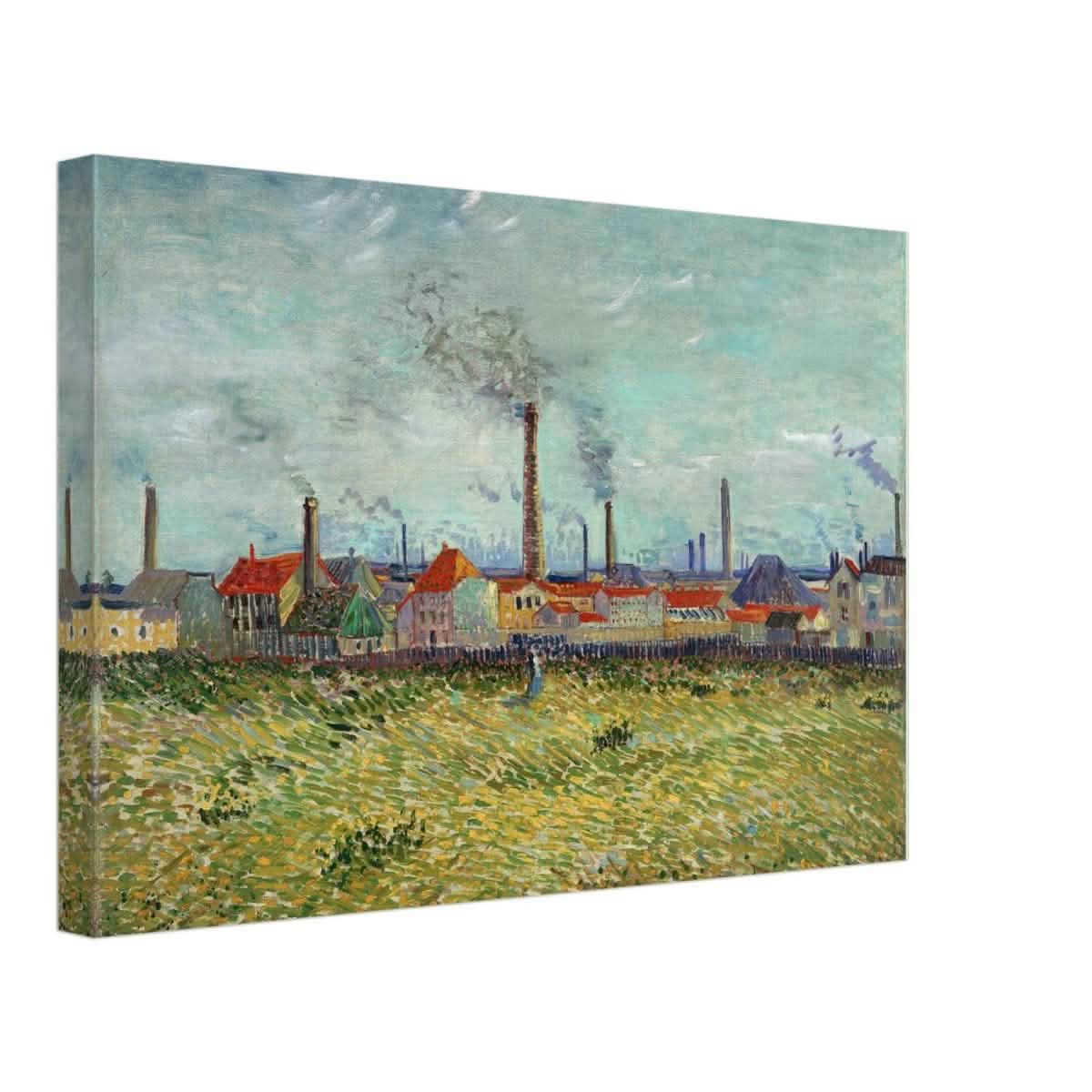 Factories at Asnières by Vincent van Gogh - Canvas - 30x45 cm / 12x18″ - Slim