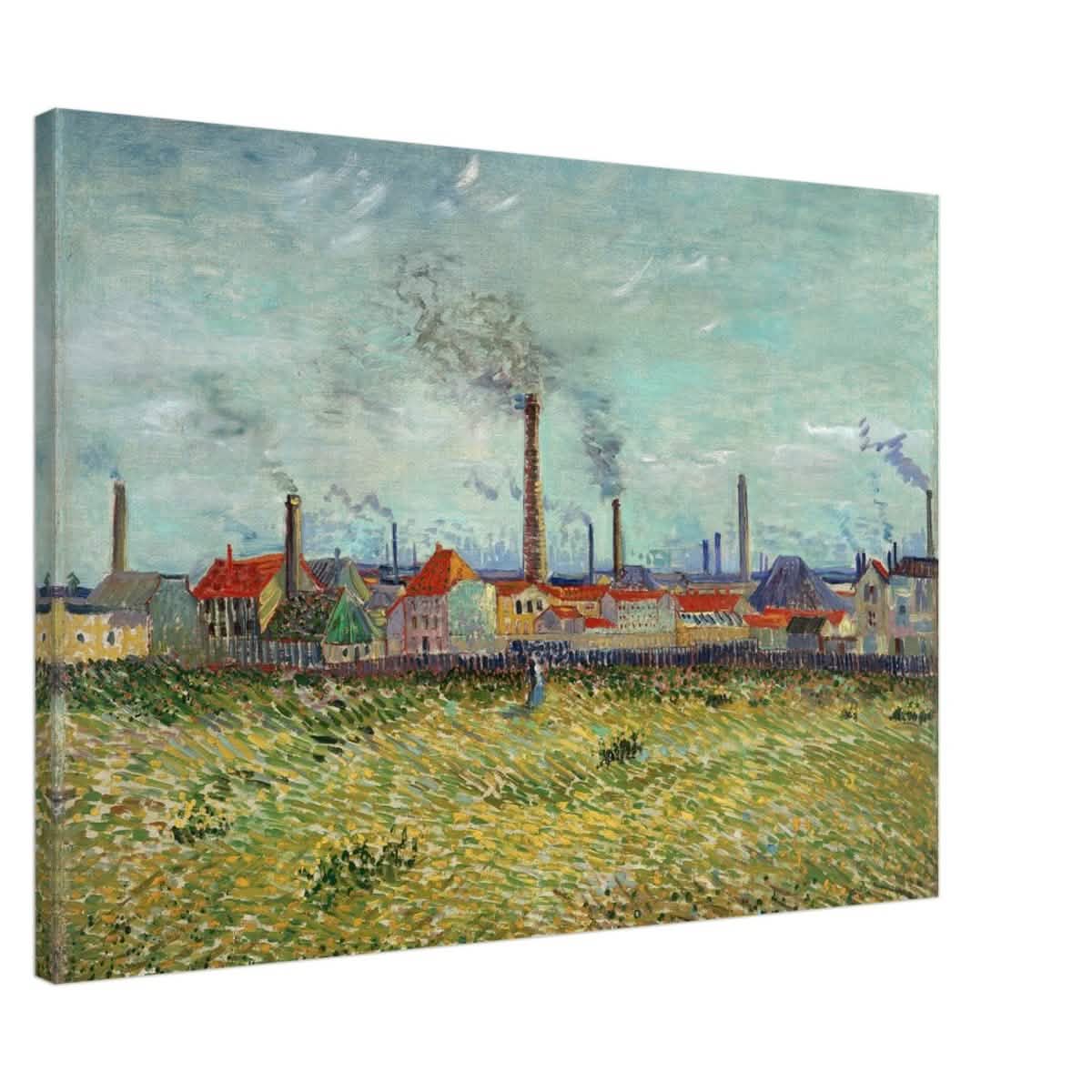 Factories at Asnières by Vincent van Gogh - Canvas - 70x100 cm / 28x40″ - Thick
