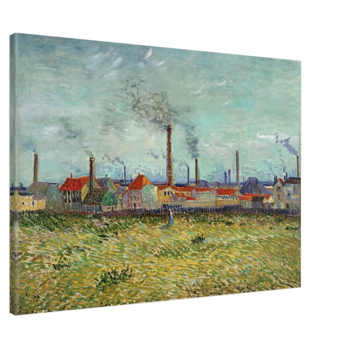Factories at Asnières by Vincent van Gogh - Canvas - 70x100 cm / 28x40″ - Slim