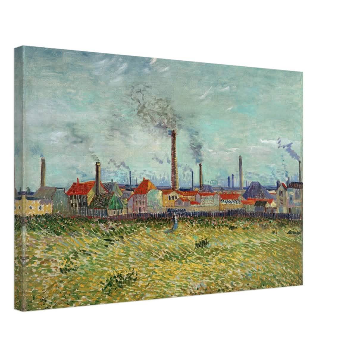 Factories at Asnières by Vincent van Gogh - Canvas - 50x75 cm / 20x30″ - Thick