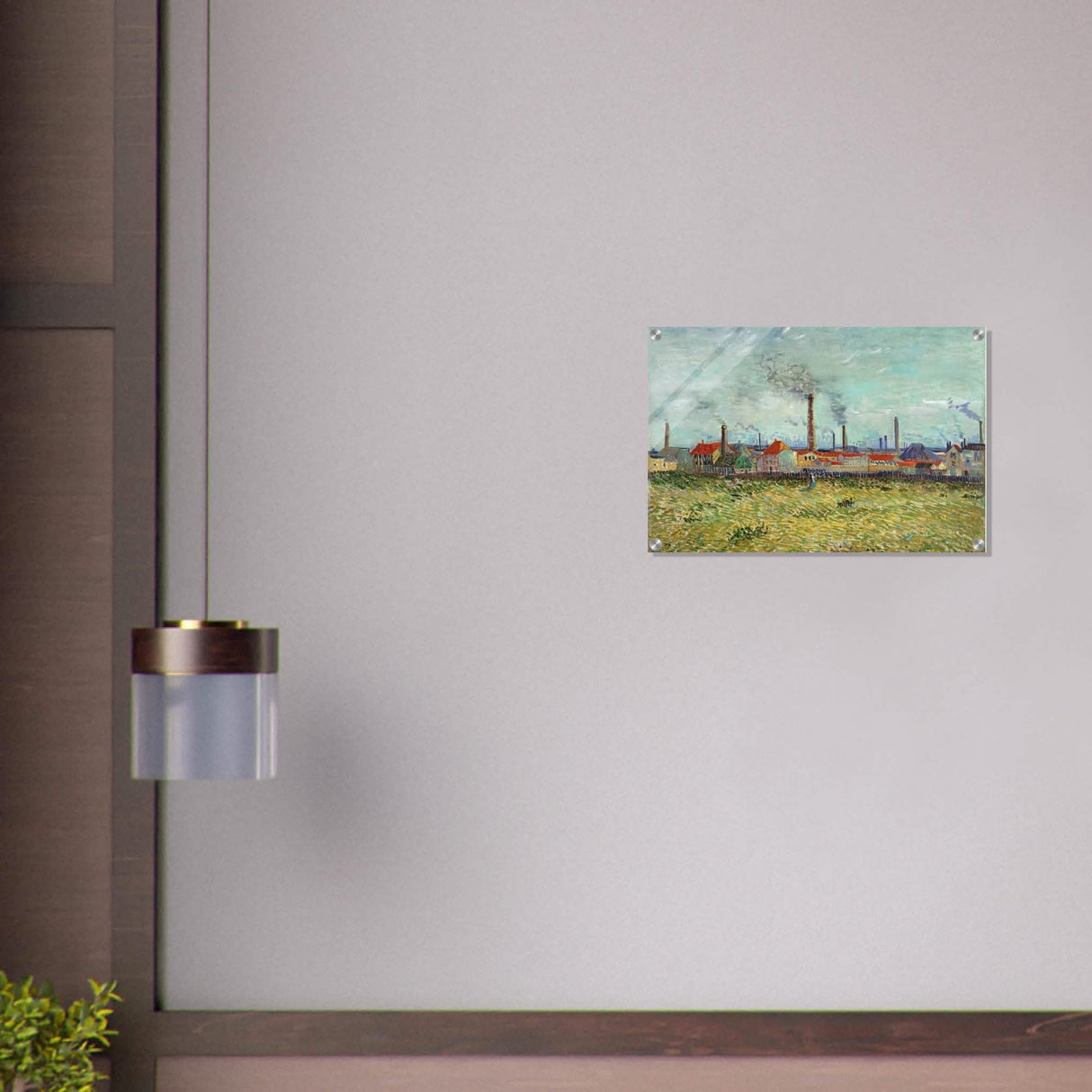 Factories at Asnières by Vincent van Gogh - Acrylic Print - 40x60 cm / 16x24″ -