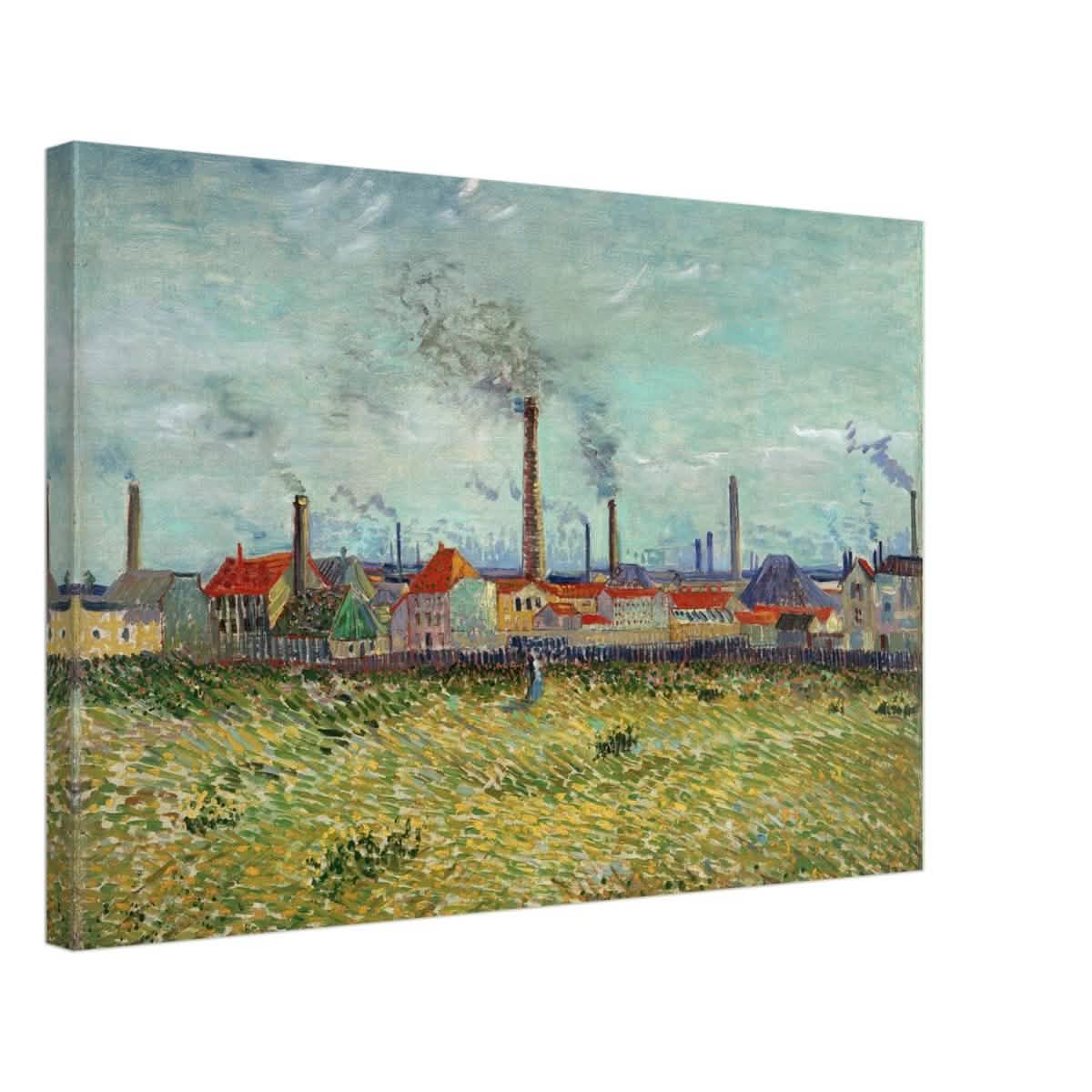 Factories at Asnières by Vincent van Gogh - Canvas - 40x60 cm / 16x24″ - Slim