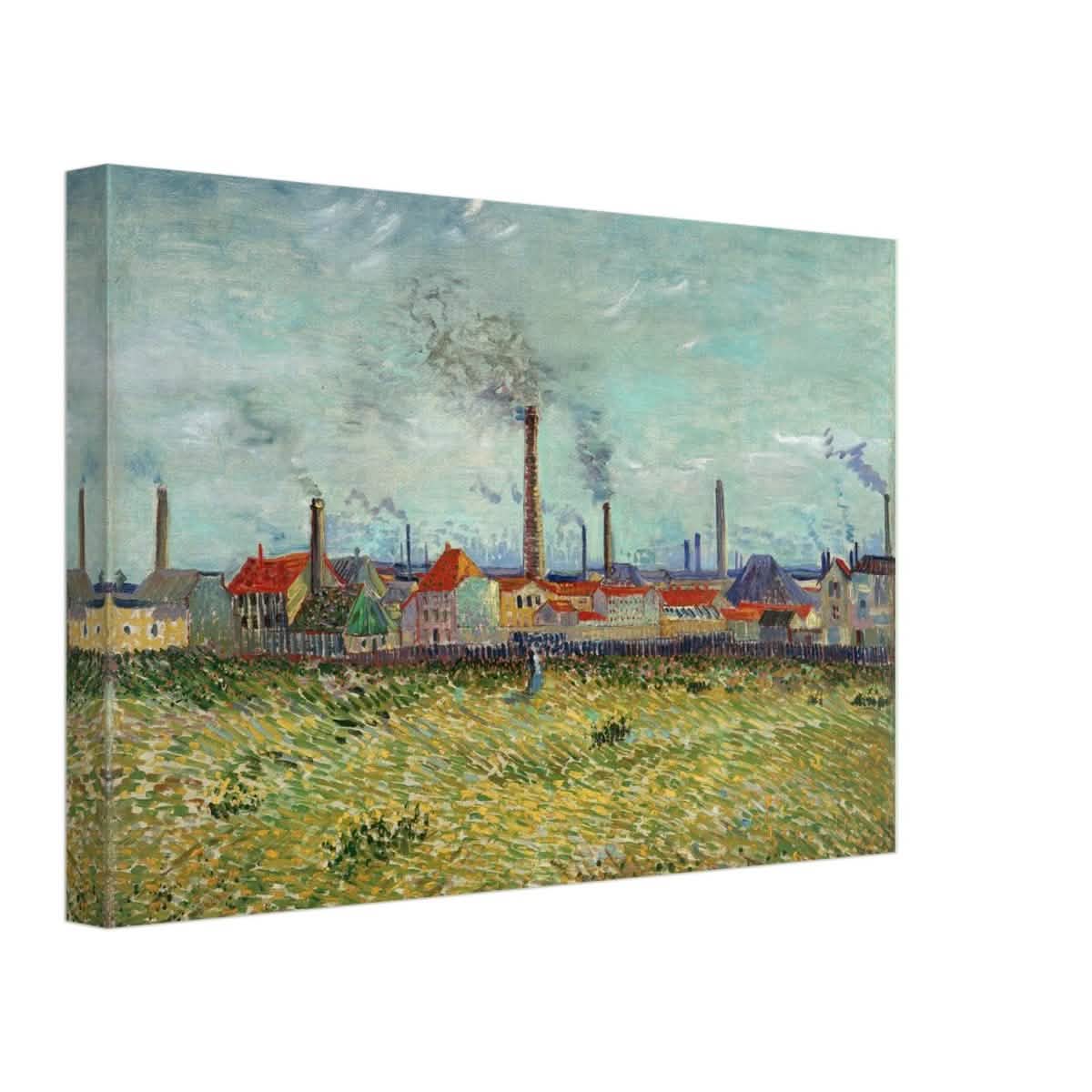 Factories at Asnières by Vincent van Gogh - Canvas - 30x45 cm / 12x18″ - Thick