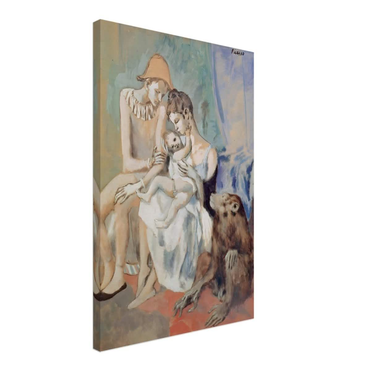 Family of Acrobats with Monkey by Pablo Picasso - Canvas - 50x75 cm / 20x30″ - Thick