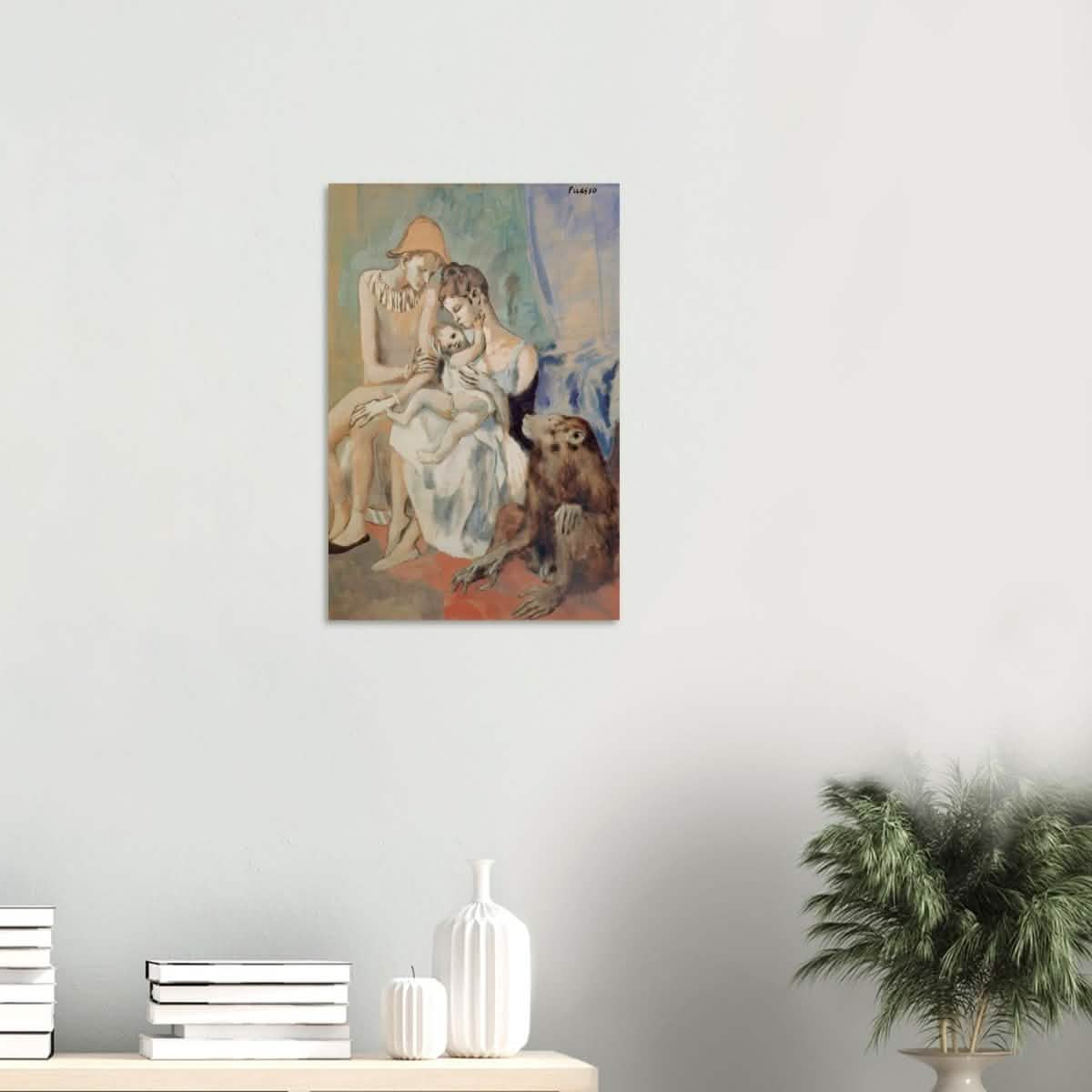 Family of Acrobats with Monkey by Pablo Picasso - Wood Prints - 40x60 cm / 16x24″ - 20 mm