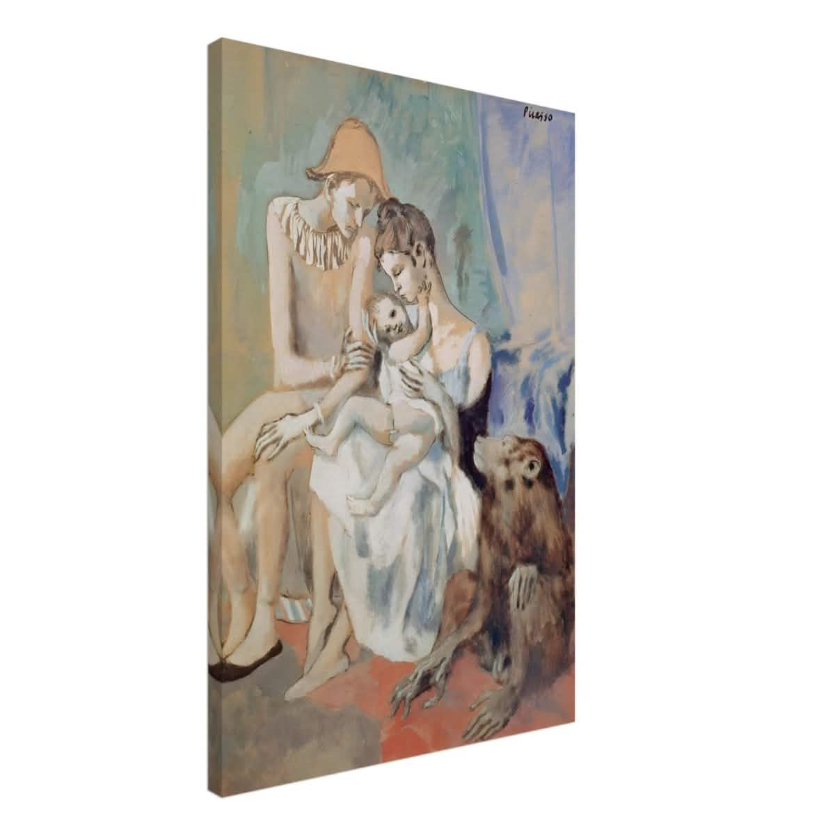 Family of Acrobats with Monkey by Pablo Picasso - Canvas - 50x75 cm / 20x30″ - Slim