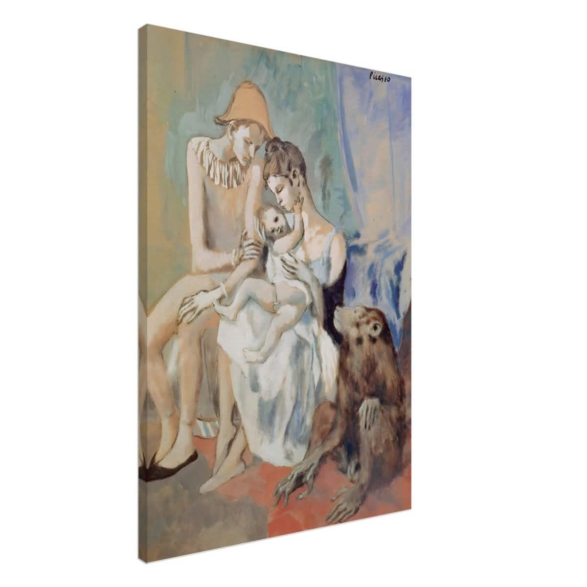 Family of Acrobats with Monkey by Pablo Picasso - Canvas - 70x100 cm / 28x40″ - Thick