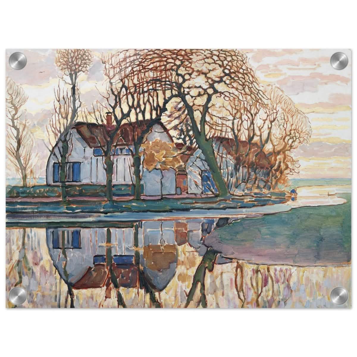 Farm near Duivendrecht by Piet Mondrian | Vintage wall art print - Acrylic Print - 30x40 cm / 12x16″ -