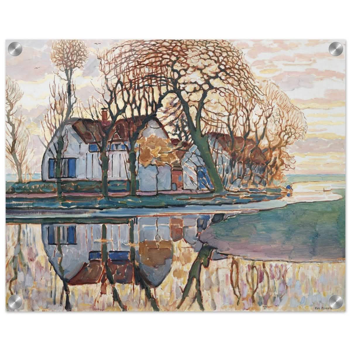 Farm near Duivendrecht by Piet Mondrian | Vintage wall art print - Acrylic Print - 40x50 cm / 16x20″ -