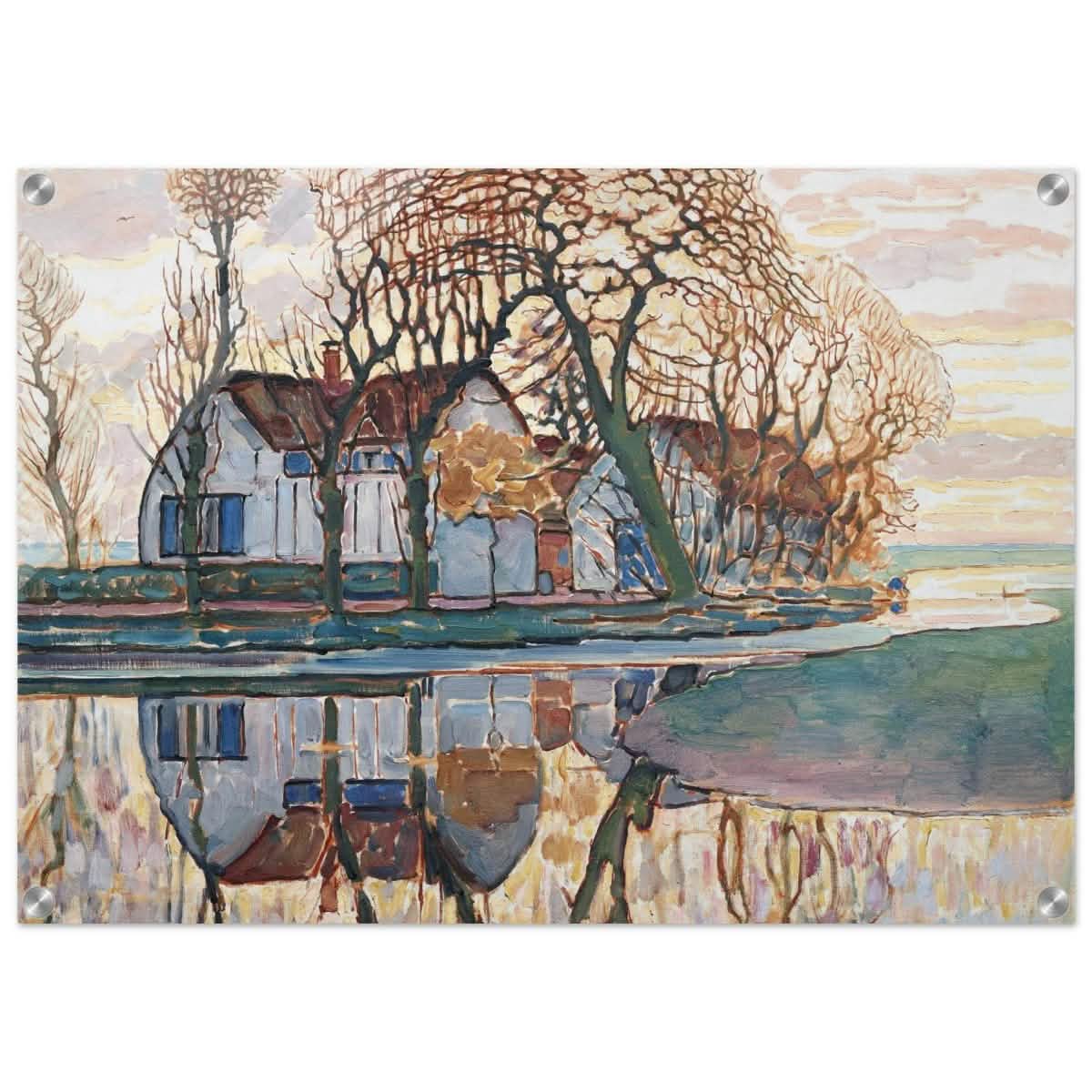Farm near Duivendrecht by Piet Mondrian | Vintage wall art print - Acrylic Print - 50x70 cm / 20x28″ -