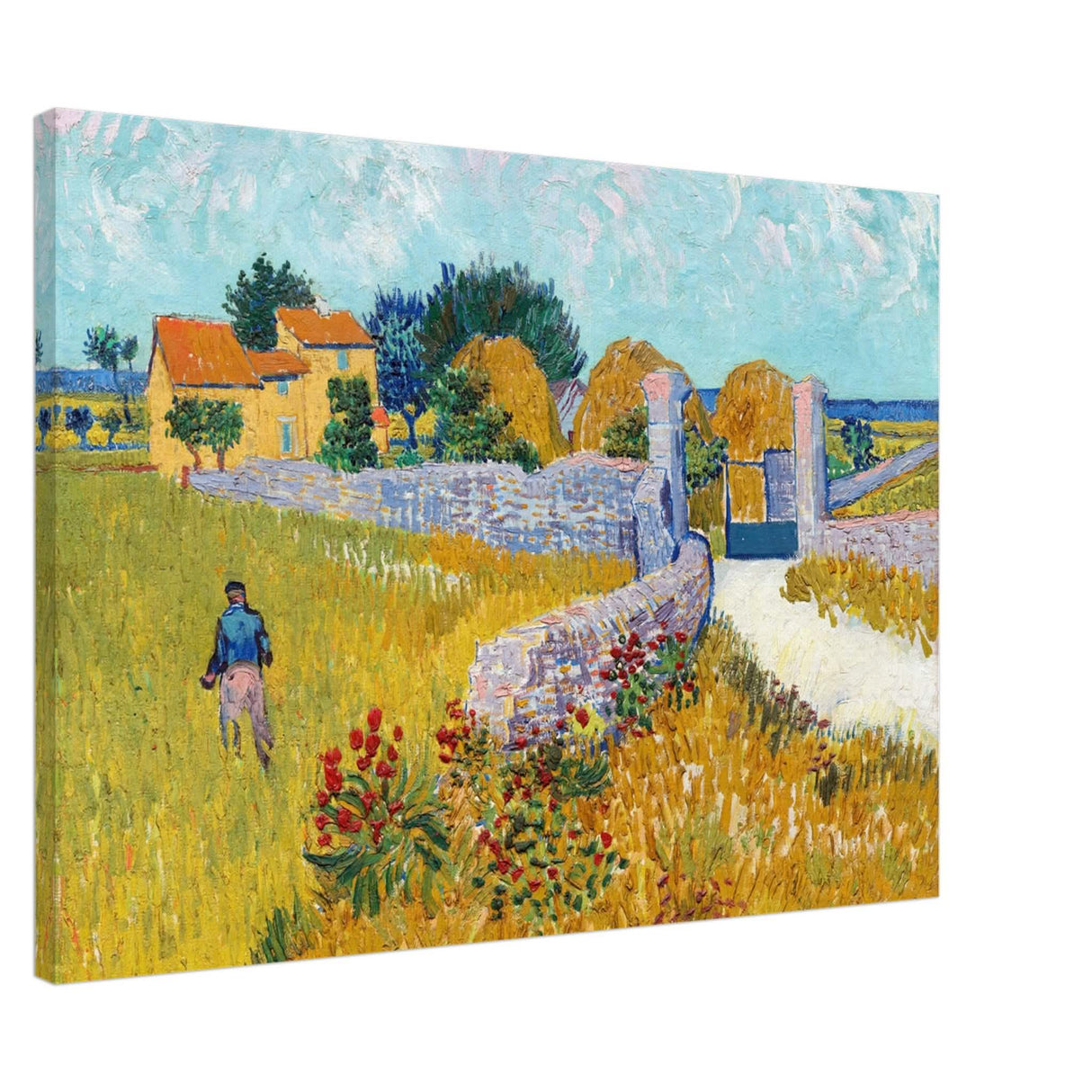 Farmhouse in Provence by Vincent van Gogh 1888 | Vintage wall art print - Canvas - 70x100 cm / 28x40″ - Thick