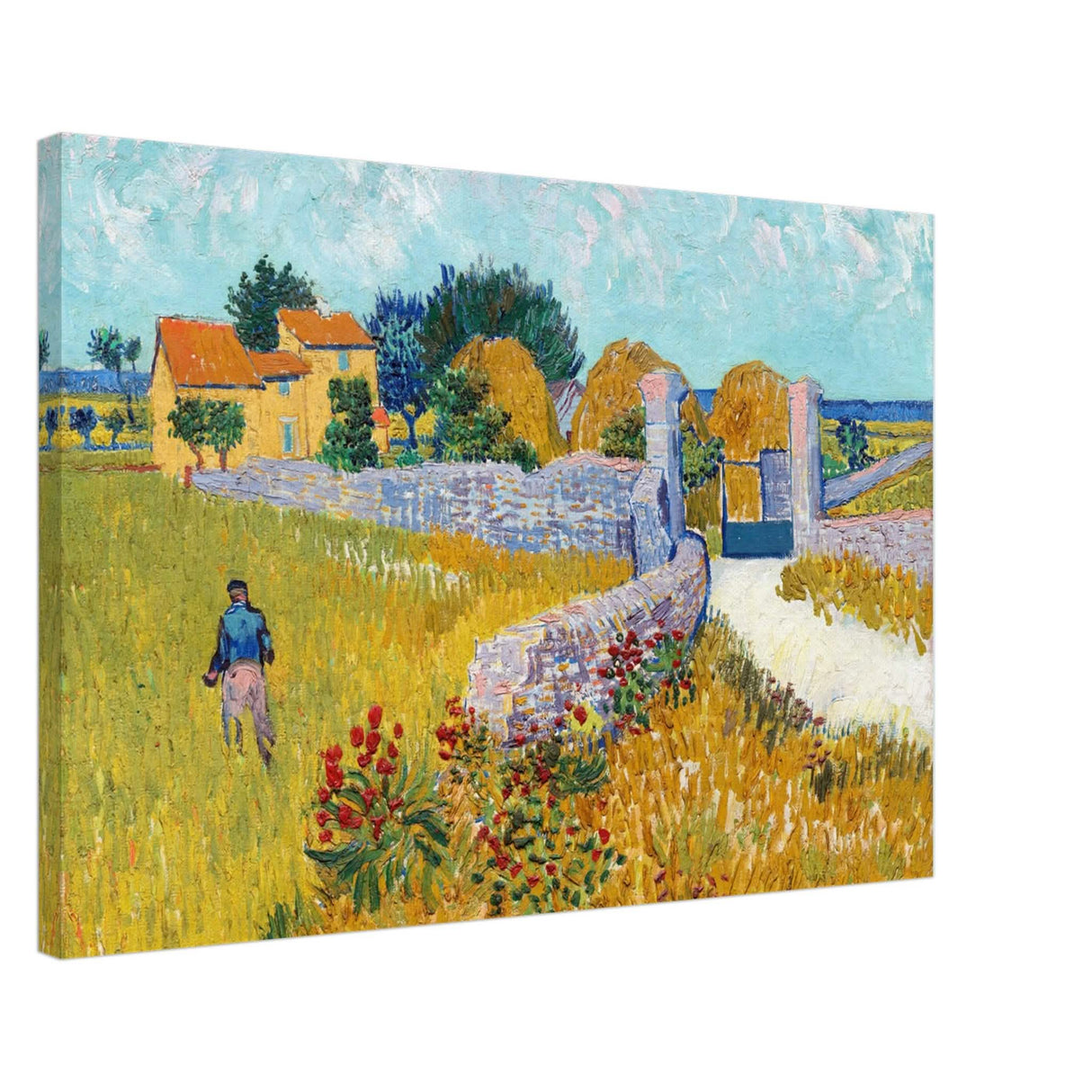 Farmhouse in Provence by Vincent van Gogh 1888 | Vintage wall art print - Canvas - 50x75 cm / 20x30″ - Slim